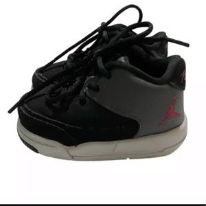 Jordan black & gray baby sneakers size 4C